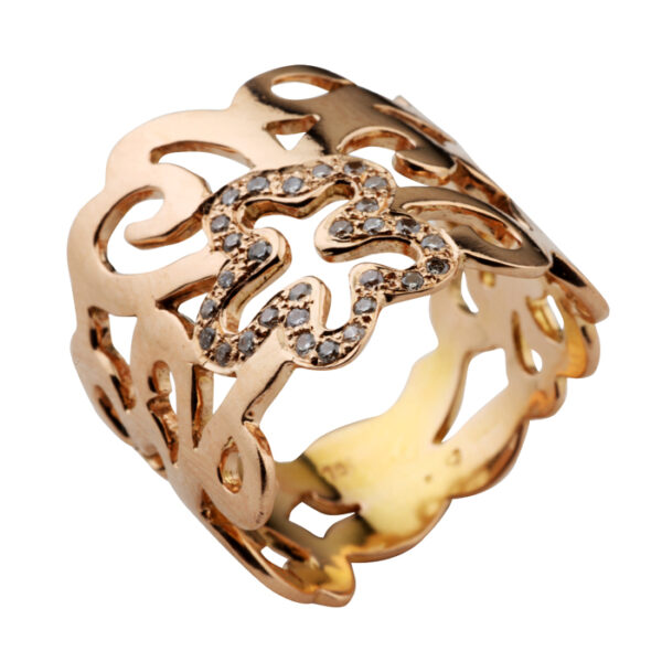 Δαχτυλίδι αρραβώνων με διαμάντια ροζ χρυσό-shop online ketsetzoglou.gr