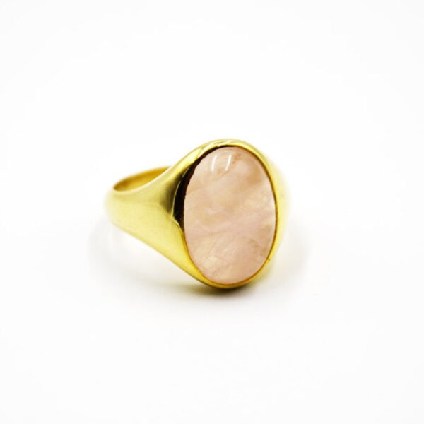 ασημένιο δαχτυλίδι με ροζ πέτρα