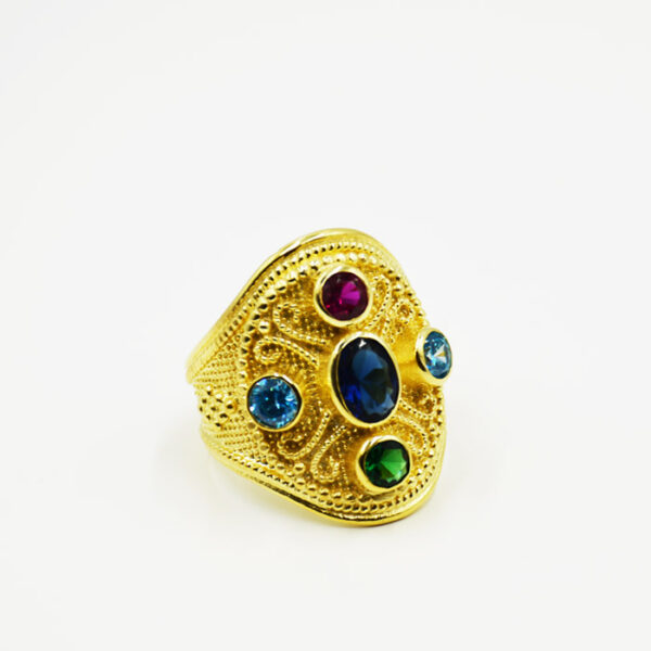 γυναικείο βυζαντινό δαχτυλίδι ασημένιο